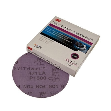 3M 3MTM TrizactTM HookitTM Clear Coat Sanding Disc, 02094, P15005, 25PK 7100324144